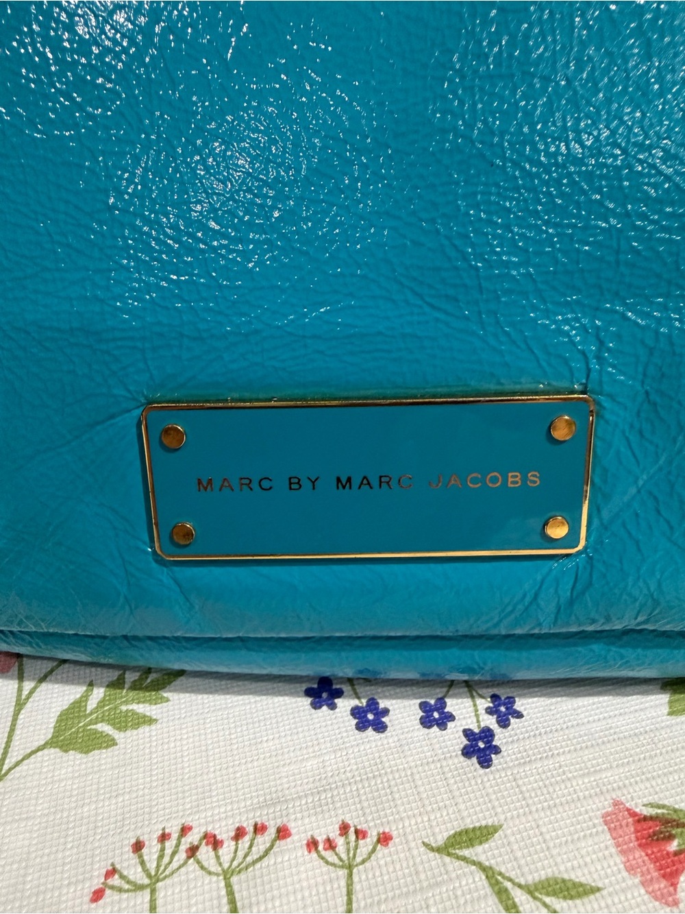 Marc by Marc Jacobs bag Turquoise Patent Leather Top-Handle - Picture 6 of 7